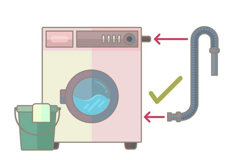 راهنمای نصب شلنگ تخلیه ماشین لباسشویی دوو