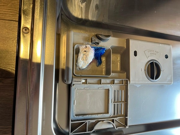 پخش نشدن مواد شوینده در ماشین ظرفشویی
